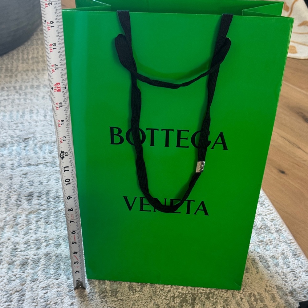 Bottega Veneta Bright Green Tote with Black Handles